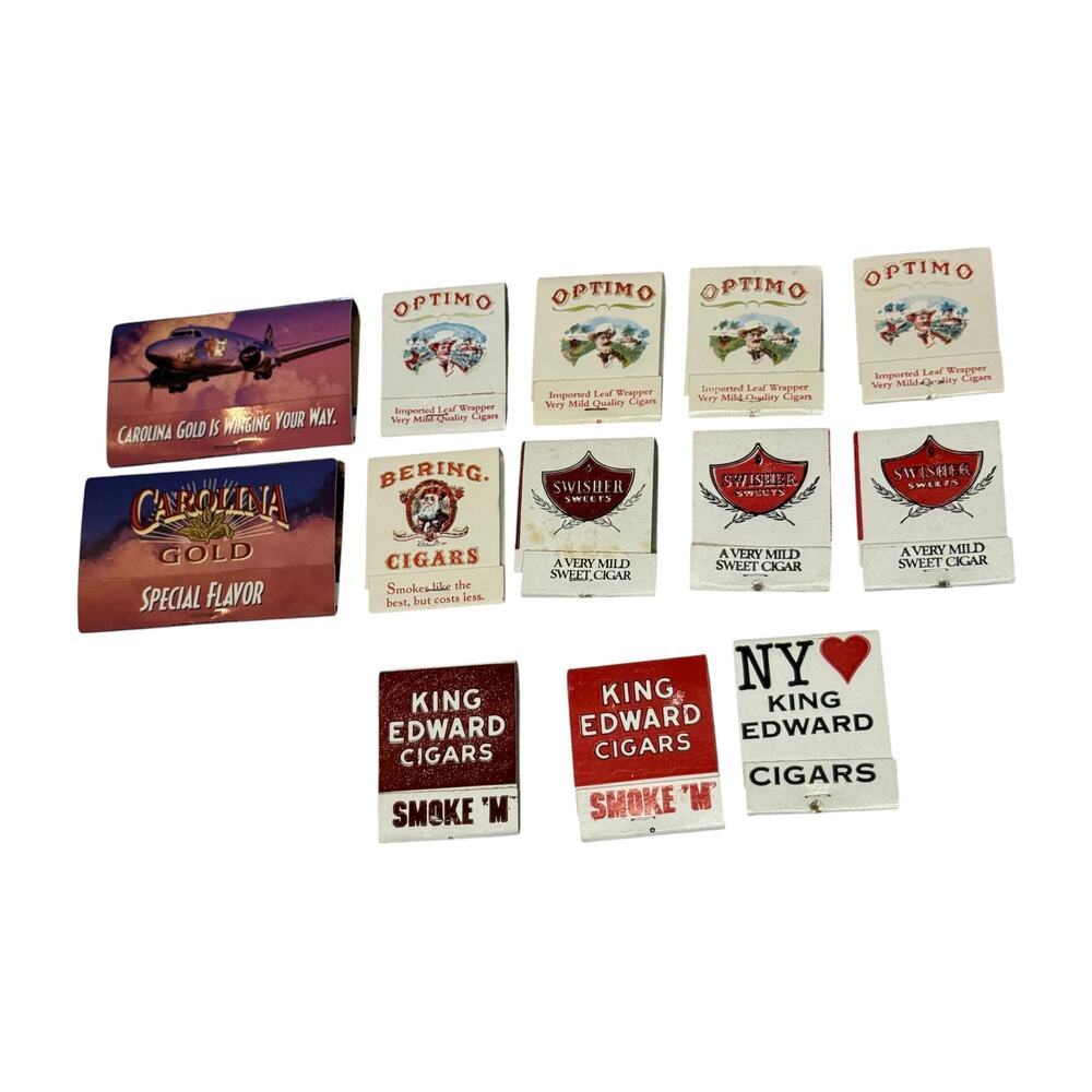 Lot 25 Vintage Cigar Advertising Matchbooks Optimo Swisher King Edward - Picture 2 of 6